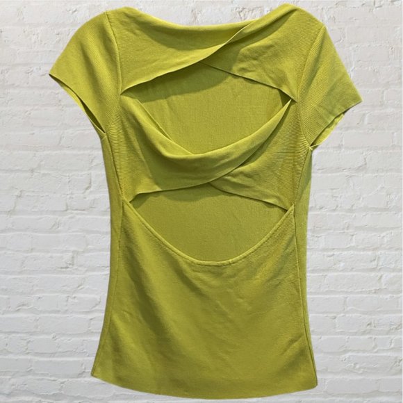CYRUS -- Pull Over Top, Backless with Crossed Straps, Short Sleeves, Casual - Picture 13 of 16
